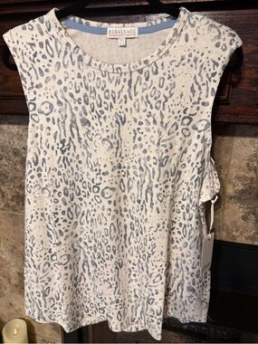 PJ Salvage Womens Leopard Print Sleeveless Tank Top Size XL NWT